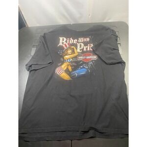 Harley Davidson Ride With Pride Pin Up Girl T Shirt Badlands Harley Davidson 2XL